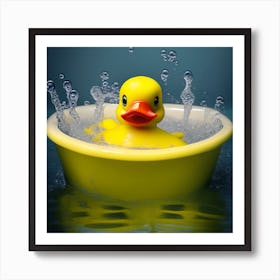 Rubber Duck In A Tub Art Print