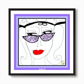 the color purple-Jackie O POP QUEEN by Jessica Stockwell Art Print