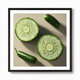 Sliced Cucumbers 3 Art Print