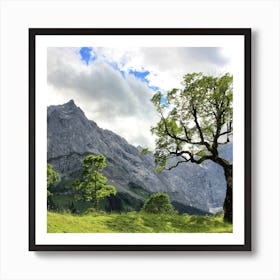 Lone Tree In The Alps Art Print