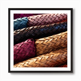 Woven Baskets Art Print