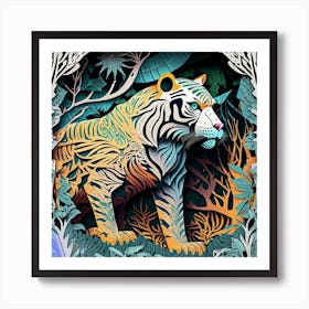 Tiger In The Jungle Art Print