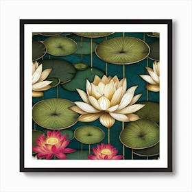 Lotus Lily Art Print