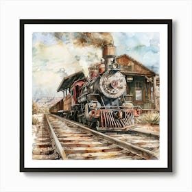 Vintage Steam Train 3 Art Print