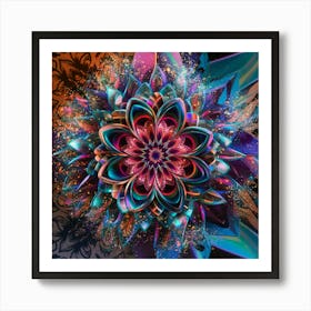 Psychedelic Flower 5 Art Print