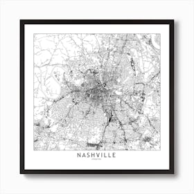 Nashville Map Line Art Print