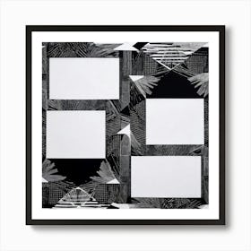 Abstract Black And White Painting Art Print