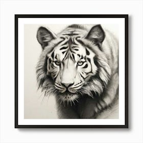 White Tiger Art Print