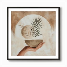 Boho Hand And Moon 1 Art Print