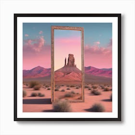 Window of desert Art Print