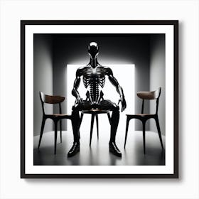Skeleton Chair 6 Art Print