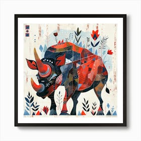 Rhino Canvas Print Art Print