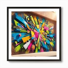 Colorful Graffiti Wall Art Art Print