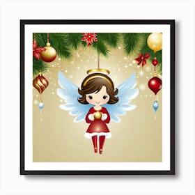 Christmas Angel 3 Art Print