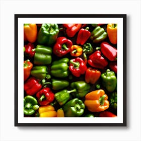 Colorful Peppers Art Print