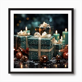 Elegant Christmas Gift Boxes Series020 Art Print