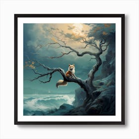 Fox In The Tree Art Print