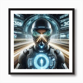 Futuristic Man 99 Art Print