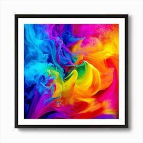 Color Brightness Vibrant Electric Power Gradient Vivid Intense Dynamic Radiant Glowing En (12) Art Print