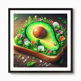 Avocado On Toast Art Print