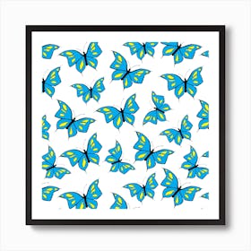 Butterflies Bluepsb Art Print