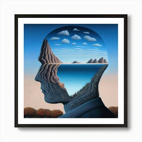 Man'S Head 1 Art Print