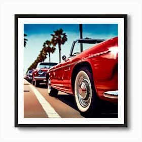 Red Vintage Old Speed Traffic Light Transportation Front Black Vehicle Luxury Car Wheel (6) Art Print