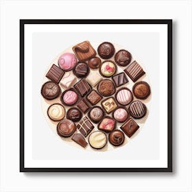 Chocolates On A Plate 2 Art Print