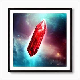 Red Gem In Space Art Print