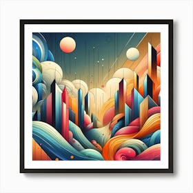 Abstract Cityscape 18 Art Print