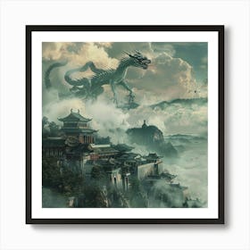 Dragon In The Clouds Art Print