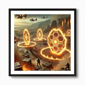 Flame Seraph Flame Shields Art Print