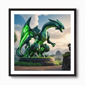 Green Dragon Art Print