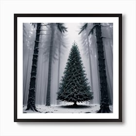 Christmas Tree In The Forest 11 Art Print