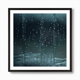 Raindrops On A Window Art Print