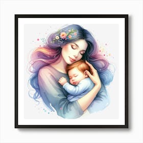 Mother And Child 5 Art Print