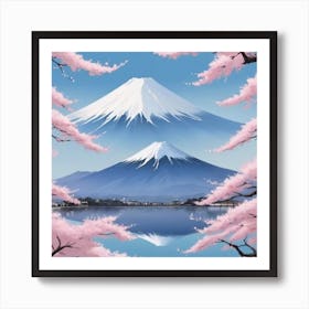 Mt Fuji In Japan The Highest Mountain In Japan Art Print