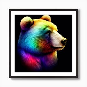 Rainbow Bear Art Print