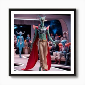 Aliens fashion show In Space Art Print