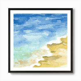 Watercolor Of A Beach 2 Art Print