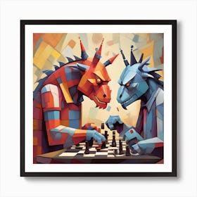 Chess Game Art Print