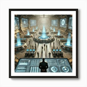 A Detailed Futuristic Scene Showcasing The Asteria Converted Art Print