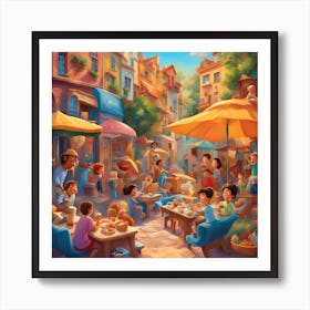 Cafe In Paris Art Print