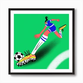 Soccer Girl Square Art Print