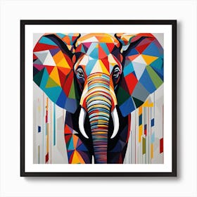 Geometric Elephant Art Print
