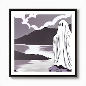 Ghost On A Rock Art Print