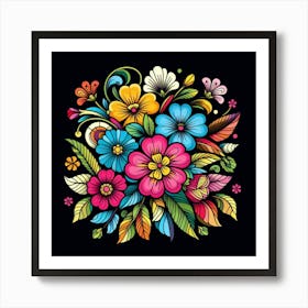 Colorful Flowers Art Print