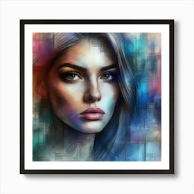 Abstract Portrait Of A Woman 1 Art Print