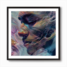 Man'S Face Art Print