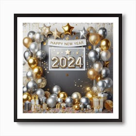 Happy New Year 2024M Art Print
